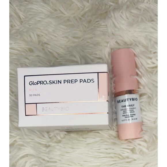 BeautyBio GloPRO® Skin Prep Pads+ The Daily Vitamin C Serum (Travel Size) ✨ - Picture 1 of 1